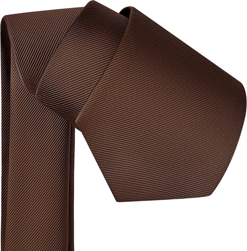 Branduce 63'' XL Tie Mens Extra Long Solid Woven Necktie for Men Big and Tall + Gift Box - Image 3
